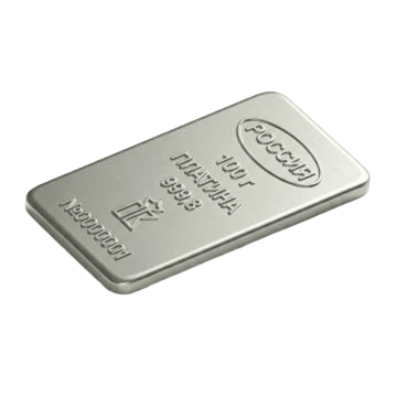 Мерный слиток платины 100 г.